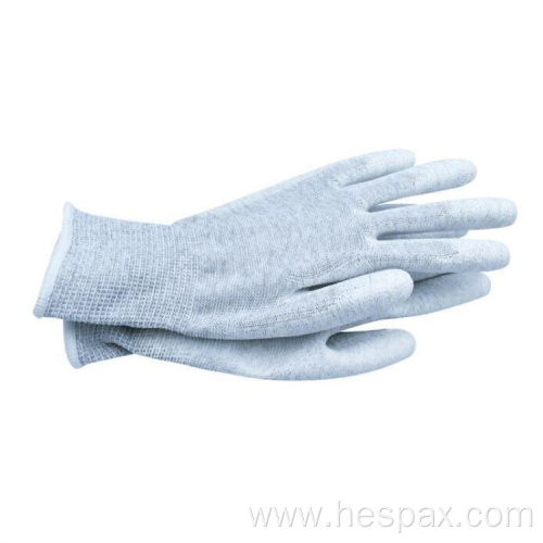 Hespax Carbon Fiber PU ESD Protective Gloves Precision